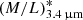 $ (M/L)_{3.4\,\upmu {\mathrm {m}}}^{*} $