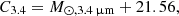 $$ C_{3.4} = M_{\odot ,3.4\,\upmu {\mathrm {m}}} + 21.56, $$
