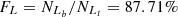 $ F_{L} = N_{L_{b}} / N_{L_{t}} = 87.71{\%} $