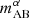 $ m_{\mathrm {AB}}^\alpha $