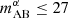 $ m_{\mathrm {AB}}^\alpha \leq 27 $