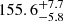 $ 155.6^{+7.7}_{-5.8} $
