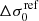 $ \Delta \sigma_{0}^{\mathrm{ref}} $