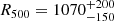 $ R_{500} = 1070_{-150}^{+200} $