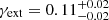 $ \gamma_{\mathrm{ext}} = 0.11^{+0.02}_{-0.02} $
