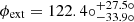 $ \phi_{\mathrm{ext}} = 122.4{\circ}^{+27.5\circ}_{-33.9\circ} $