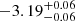 $ -3.19^{+0.06}_{-0.06 } $