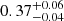 $ 0.37^{+0.06}_{-0.04 } $