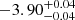 $ -3.90^{+0.04}_{-0.04 } $