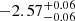 $ -2.57^{+0.06}_{-0.06 } $