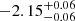 $ -2.15^{+0.06}_{-0.06 } $