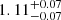 $ 1.11^{+0.07}_{-0.07 } $