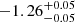 $ -1.26^{+0.05}_{-0.05 } $