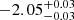 $ -2.05^{+0.03}_{-0.03 } $