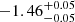 $ -1.46^{+0.05}_{-0.05 } $