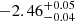 $ -2.46^{+0.05}_{-0.04 } $