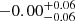 $ -0.00^{+0.06}_{-0.06 } $