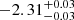 $ -2.31^{+0.03}_{-0.03 } $