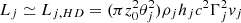 $$ L_{j} \simeq L_{j,HD} = (\pi z_0^2\theta _j^2)\rho _j h_j c^2 \Gamma _j^2 v_j $$
