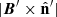 $ |{\boldsymbol {B}}^\prime \times {\hat {{\mathbf {n}}}}^\prime | $