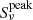 $ S_{\mathrm {\nu }}^{\mathrm {peak}} $
