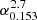 $ \alpha_{0.153}^{2.7} $