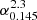 $ \alpha_{0.145}^{2.3} $