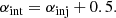 $$ \begin{aligned} \alpha _{\rm int} = \alpha _{\rm inj}+0.5 . \end{aligned} $$