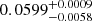 $ 0.0599^{+0.0009}_{-0.0058} $