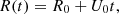 $$ R(t) = R_0 + U_0 t, $$