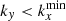 $ k_y< k_x^{\min } $