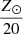 $ \frac{Z_{\odot}}{20} $