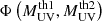 $ \Phi \left(M_{\mathrm{UV}}^{\mathrm{th1}}, M_{\mathrm{UV}}^{\mathrm{th2}}\right) $