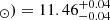 $ _{\odot}) = 11.46_{-0.04}^{+0.04} $