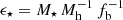 $ \epsilon_{\star} = M_{\star} \, M_{\mathrm{h}}^{-1} \, f_{\mathrm{b}}^{-1} $