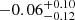 $ -0.06_{-0.12}^{+0.10} $