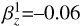 $\[\beta_{z}^{1}{=}{-}0.06\]$