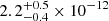 $ 2.2^{+0.5}_{-0.4} \times 10^{-12} $