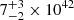 $ 7^{+3}_{-2} \times 10^{42} $