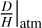 $\[\left.\frac{D}{H}\right|_{\text {atm}}\]$