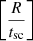 $ \left [\frac {R}{t_{\mathrm {sc}}}\right ] $