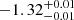 $ -1.32^{+0.01}_{-0.01} $