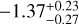 $-1.37_{-0.27}^{+0.23}$