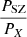 $ \frac{P_{\mathrm{SZ}}}{P_X} $