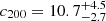 $ c_{200} = 10.7^{+4.5}_{-2.7} $