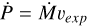 $\[\dot{P}=\dot{M} v_{exp}\]$