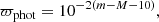 $$ \begin{aligned} \varpi _{\rm phot}= 10^{-2(m-M-10)} , \end{aligned} $$