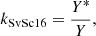 $$ k_{\mathrm {SvSc16}} = \frac {Y^*}{Y}, $$