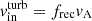 $ \mathit{v}_{\mathrm{in}}^{\mathrm{turb}}= f_{\mathrm{rec}} \mathit{v}_{\mathrm{A}} $