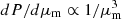 $ dP/d\mu _{\mathrm {m}} \propto 1/\mu _{\mathrm {m}}^3 $